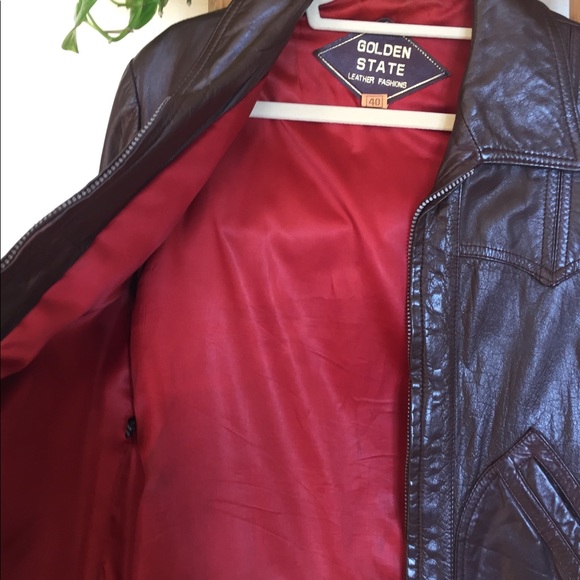 🍂🍁🍂 GOLDEN STATE GENUINE LEATHER JACKET!! - Picture 11 of 16